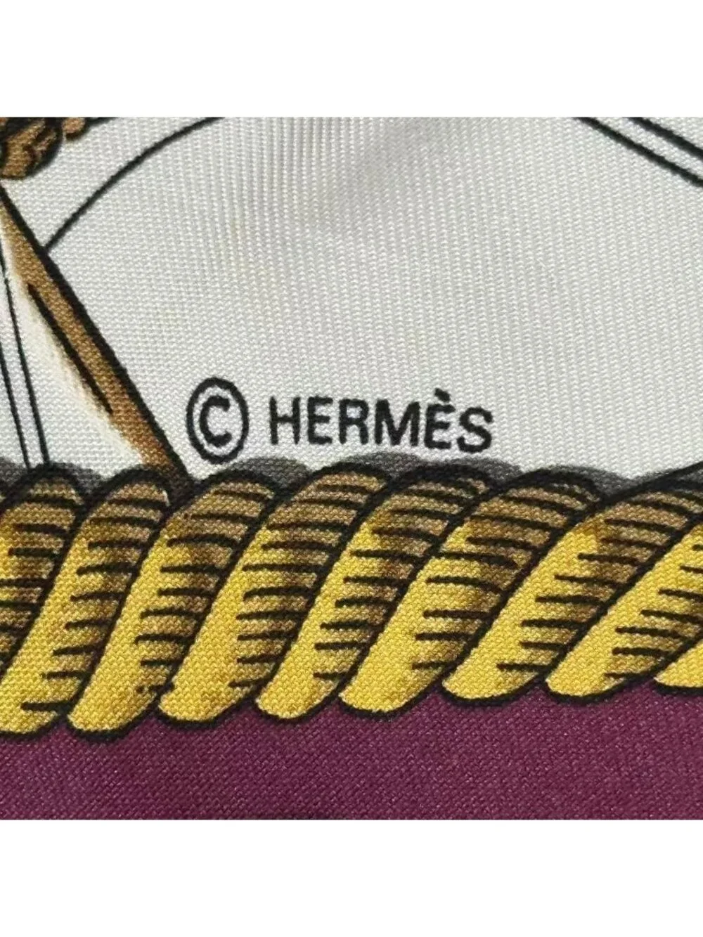 Hermes Scarf Silk Marine Et Cavalerie Sea and Cavalry - Picture 7 of 9